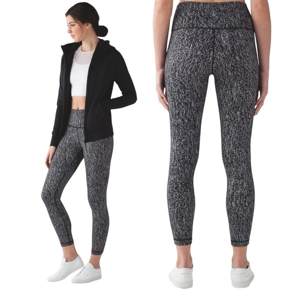 Lululemon High Times Pant Luon Suited Jacquard Black White 4 - Picture 1 of 5